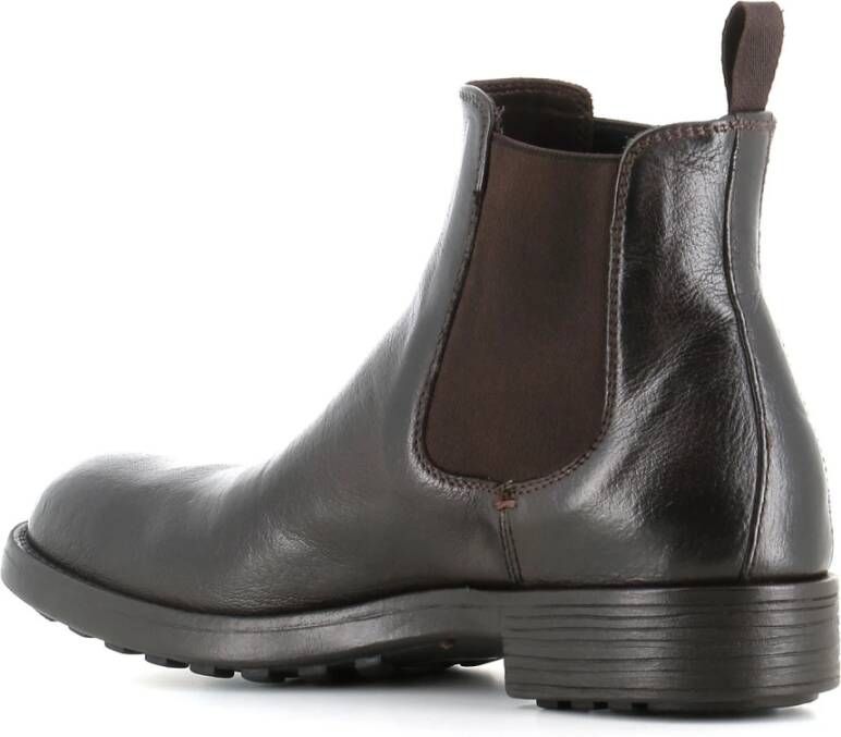 Officine Creative Donkerbruine Chelsea Platte Schoenen Brown Dames