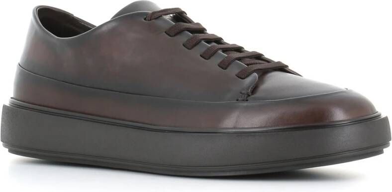 Officine Creative Donkerbruine Leren Sneakers Brown Heren