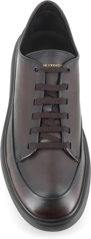 Officine Creative Donkerbruine Leren Sneakers Brown Heren