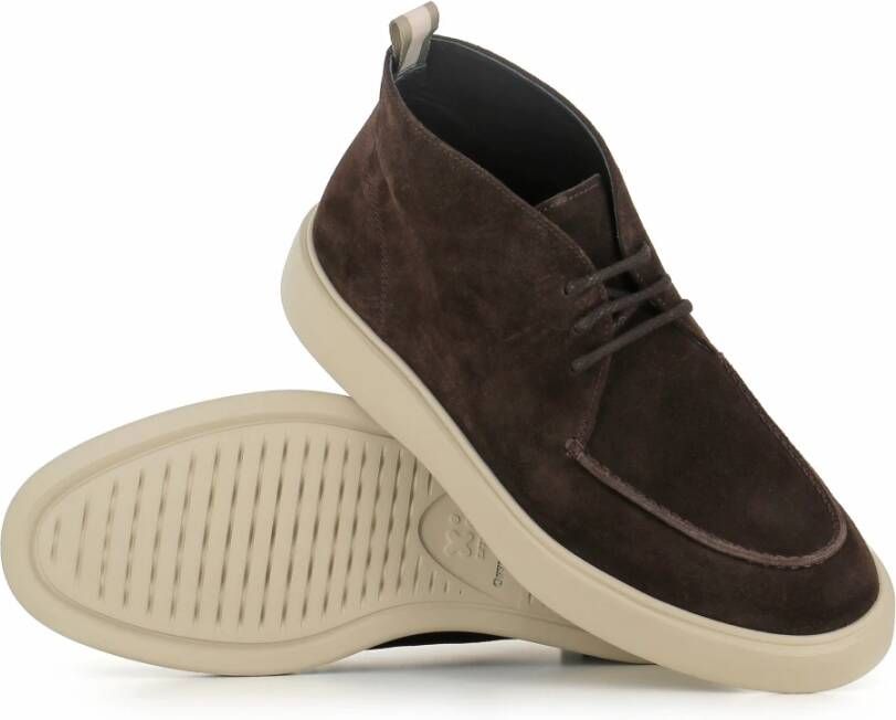 Officine Creative Donkerbruine Suède Chukka Laarzen Brown Heren