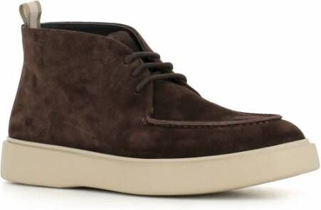 Officine Creative Donkerbruine Suède Chukka Laarzen Brown Heren