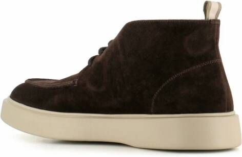 Officine Creative Donkerbruine Suède Chukka Laarzen Brown Heren