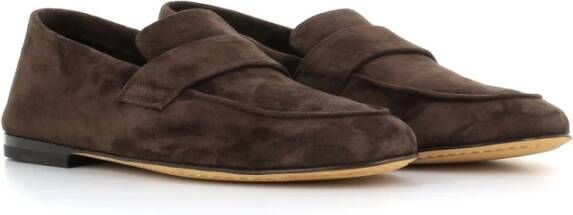 Officine Creative Donkerbruine Suède Loafers Brown Heren