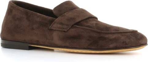 Officine Creative Donkerbruine Suède Loafers Brown Heren