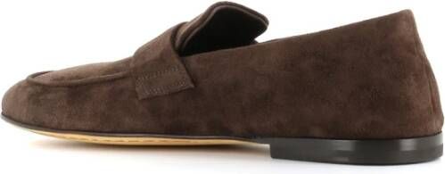 Officine Creative Donkerbruine Suède Loafers Brown Heren