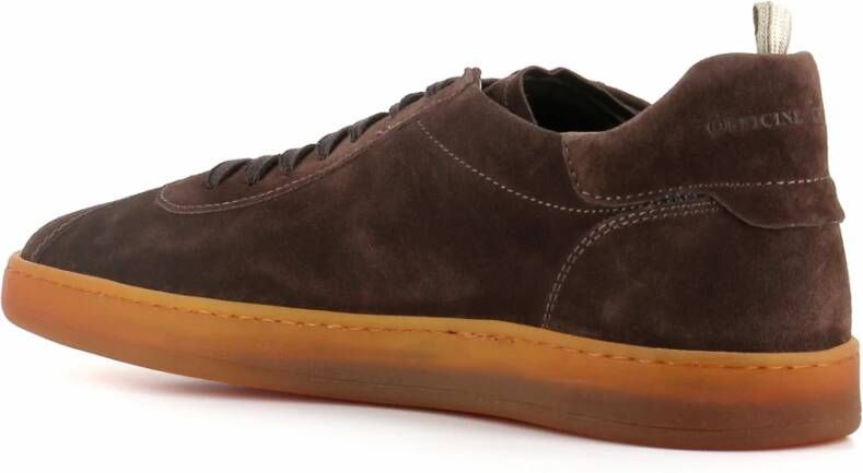 Officine Creative Donkerbruine Suède Sneakers Brown Heren