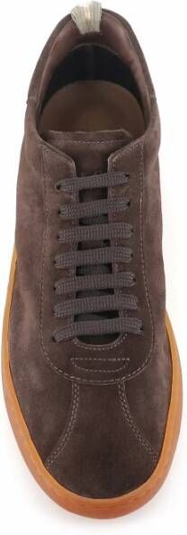 Officine Creative Donkerbruine Suède Sneakers Brown Heren