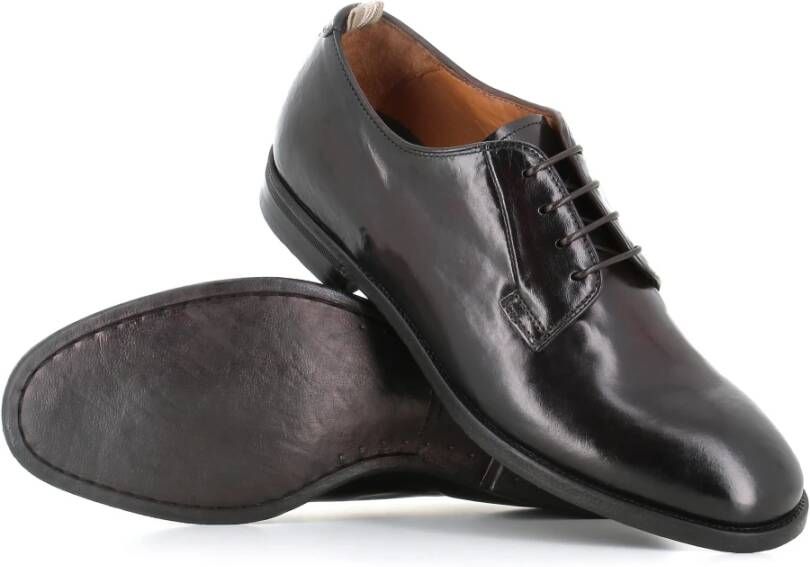 Officine Creative Ebony Leren Derby Schoenen Black Heren