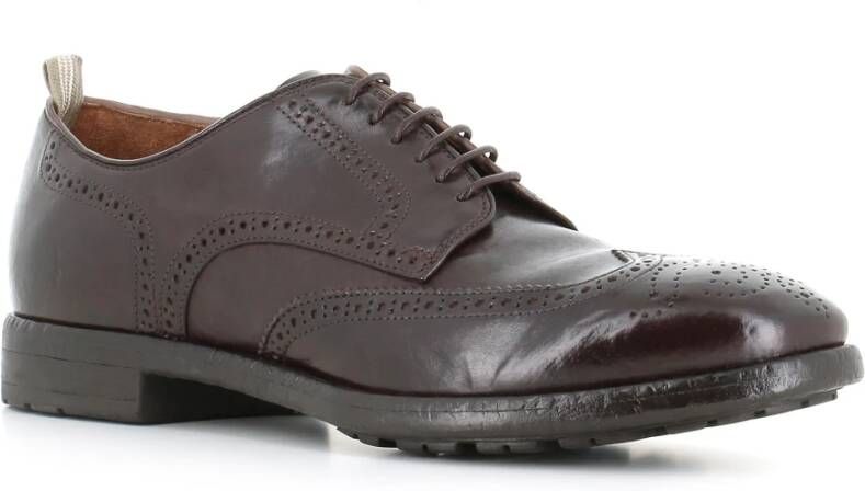 Officine Creative Ebony Leren Schoenen met Rubberen Zool Brown Heren