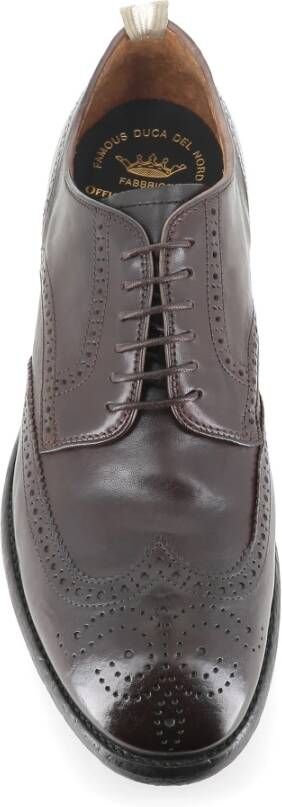 Officine Creative Ebony Leren Schoenen met Rubberen Zool Brown Heren