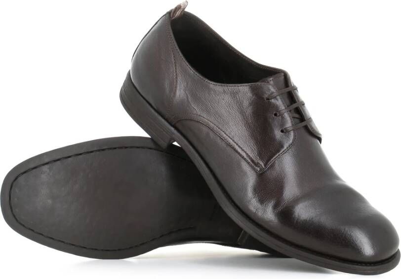 Officine Creative Ebony Platte Schoenen met Rubberen Zool Black Heren