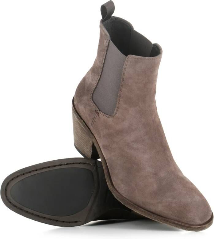 Officine Creative Grijze Suède Chelsea Platte Schoenen Gray Dames