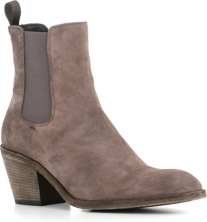 Officine Creative Grijze Suède Chelsea Platte Schoenen Gray Dames