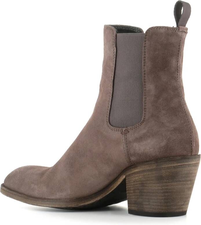 Officine Creative Grijze Suède Chelsea Platte Schoenen Gray Dames