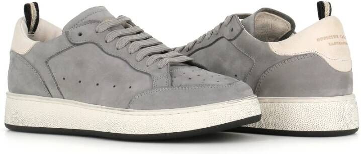 Officine Creative Grijze Suède Sneaker met Rubberen Zool Gray Dames