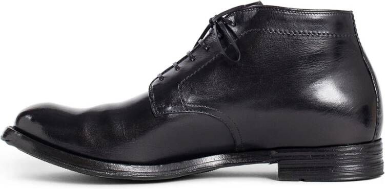 Officine Creative Handgemaakte Zwarte Leren Veterschoenen Black Heren