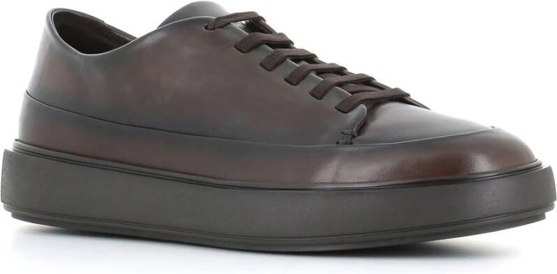 Officine Creative Leren Sneakers Regular Fit Gemaakt in Italië Brown Heren