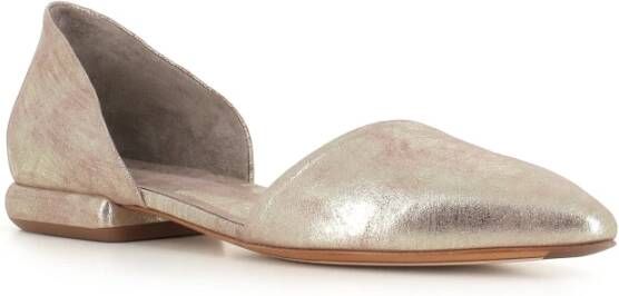 Officine Creative Platina Leren Ballerina Schoenen Gray Dames