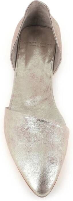 Officine Creative Platina Leren Ballerina Schoenen Gray Dames