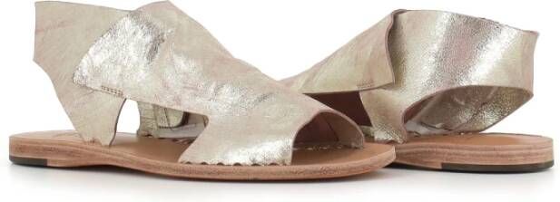 Officine Creative Platina Suède Sandalen met Ritssluiting Gray Dames