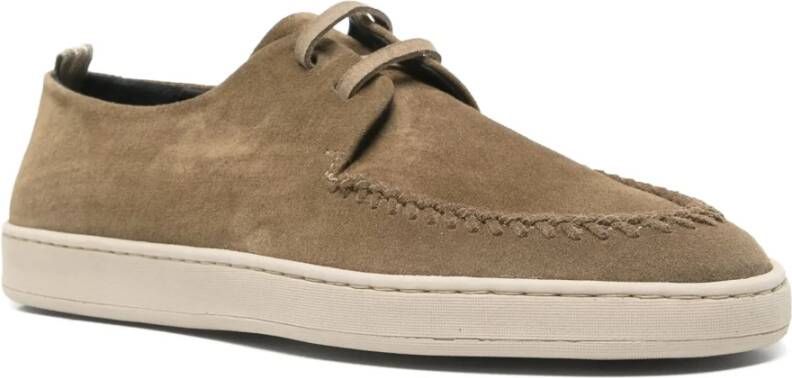 Officine Creative Suede Derby Schoenen in Lood Grijs Green Heren