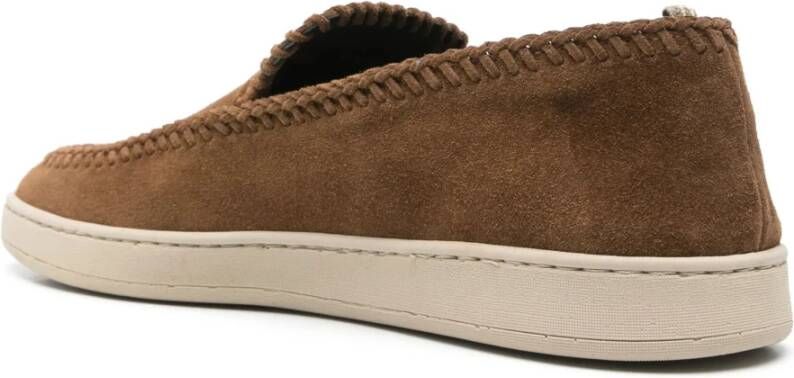 Officine Creative Suède loafers met rubberen zool Brown Heren