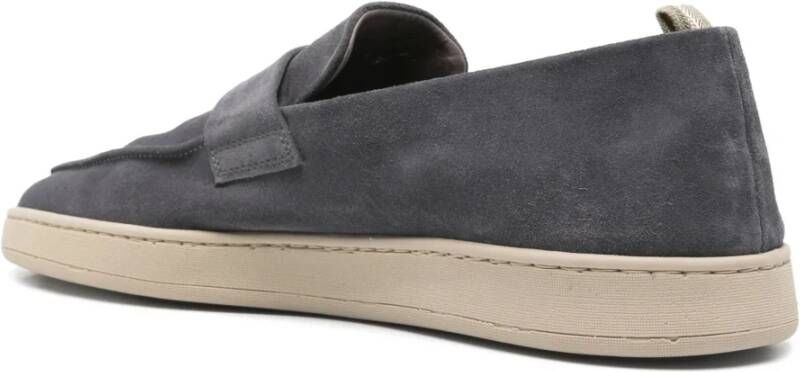 Officine Creative Suède Loafers met Rubberen Zool Gray Heren