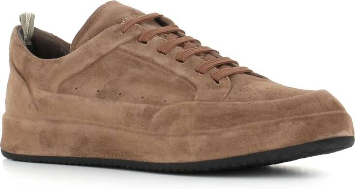 Officine Creative Suède Sneakers in Sigaro Kleur Beige Heren