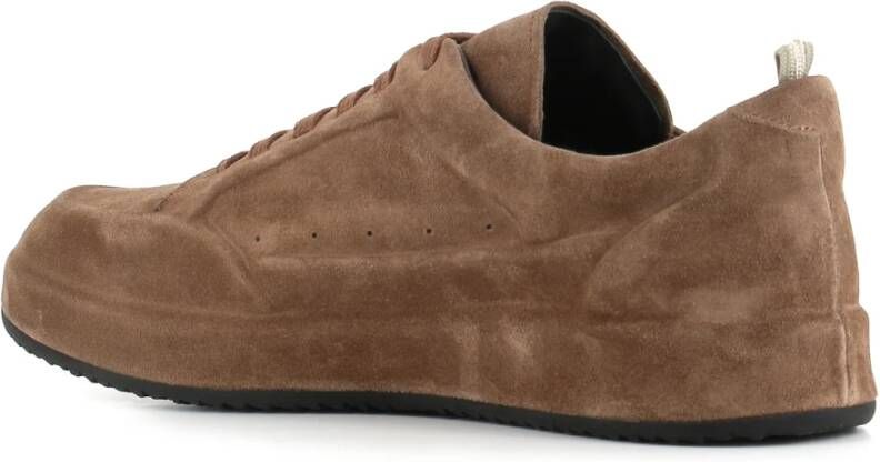 Officine Creative Suède Sneakers in Sigaro Kleur Beige Heren