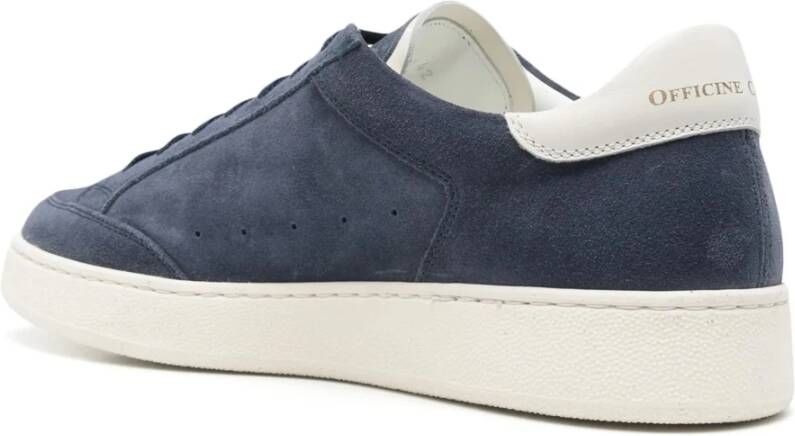 Officine Creative Suede Sneakers Made in Italy Blue Heren