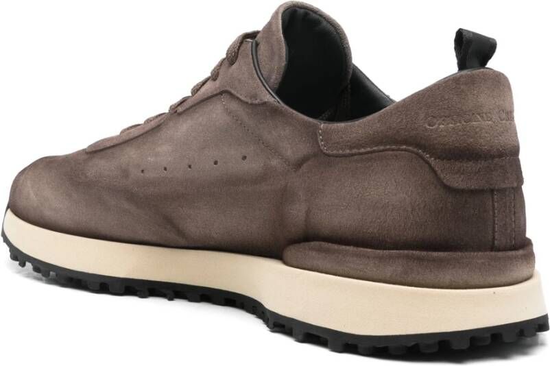 Officine Creative Suede sneakers met leren voering Brown Heren