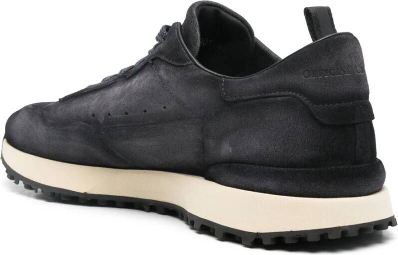 Officine Creative Suede Sneakers Rubberen zool Gemaakt in Italië Blue Heren