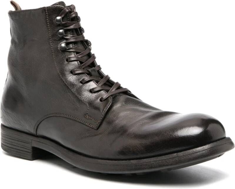 Officine Creative Veterschoenen Leren Laarzen Brown Heren