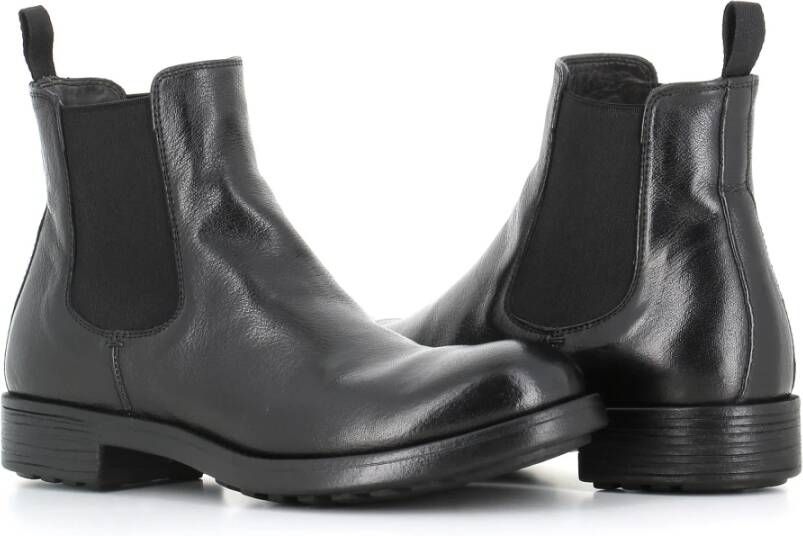 Officine Creative Zwarte Chelsea Platte Schoenen Black Dames