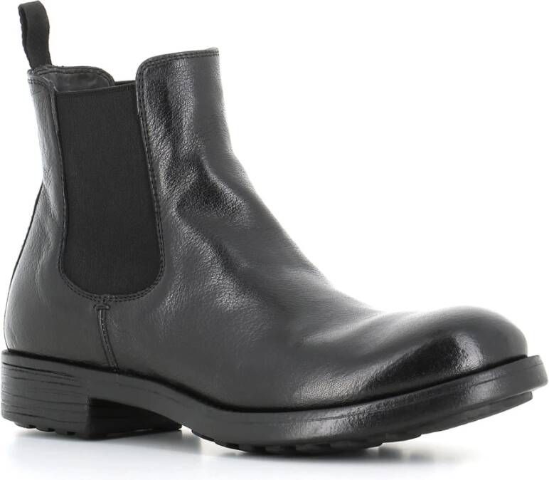 Officine Creative Zwarte Chelsea Platte Schoenen Black Dames