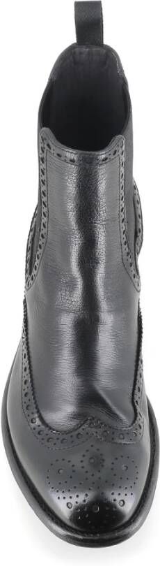 Officine Creative Zwarte Leren Brogue Chelsea Schoenen Black Dames