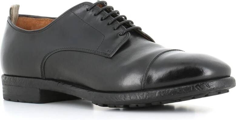 Officine Creative Zwarte Leren Derby Schoen Black Heren