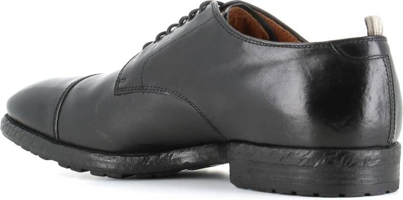 Officine Creative Zwarte Leren Derby Schoen Black Heren