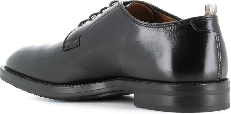 Officine Creative Zwarte Leren Derby Schoen Black Heren