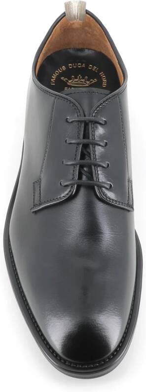 Officine Creative Zwarte Leren Derby Schoen Black Heren