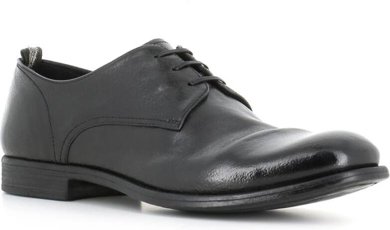 Officine Creative Zwarte leren Derby schoenen Black Heren