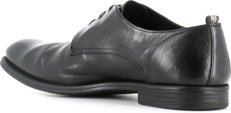 Officine Creative Zwarte leren Derby schoenen Black Heren