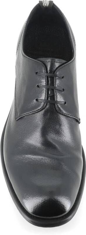 Officine Creative Zwarte leren Derby schoenen Black Heren