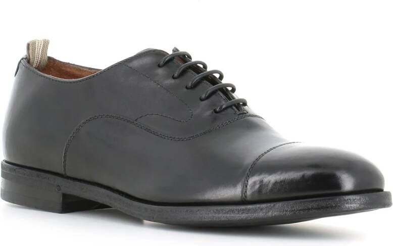 Officine Creative Zwarte leren Derby schoenen Black Heren