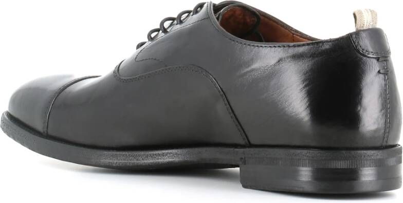 Officine Creative Zwarte leren Derby schoenen Black Heren