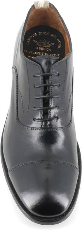 Officine Creative Zwarte leren Derby schoenen Black Heren