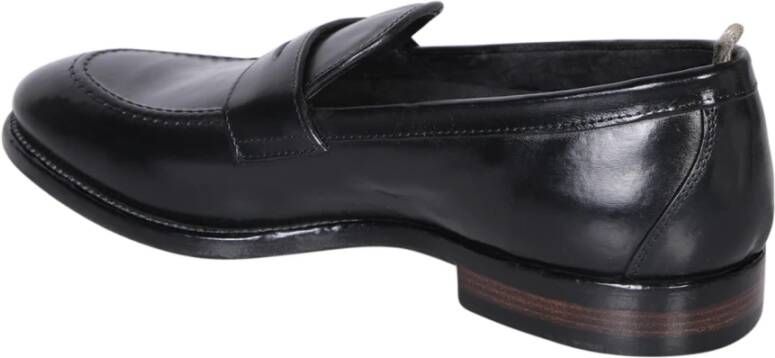 Officine Creative Zwarte Leren Loafer Schoenen Black Heren