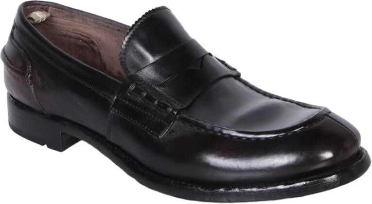 Officine Creative Zwarte Leren Loafer Schoenen Black Heren