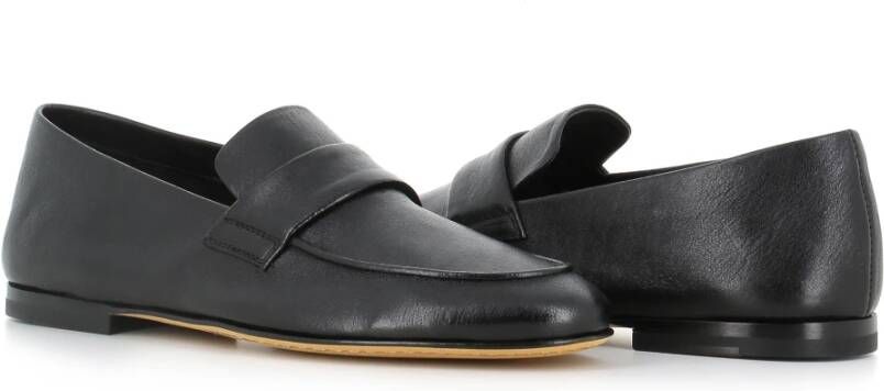 Officine Creative Zwarte leren loafers Black Heren