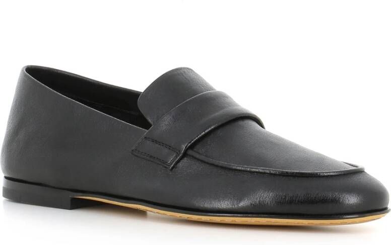 Officine Creative Zwarte leren loafers Black Heren